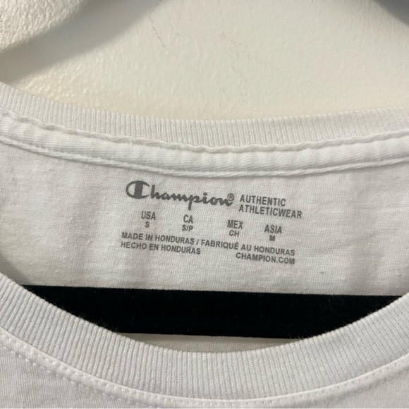 Champion White Logo Cropped Shirt - Picture 3 of 4